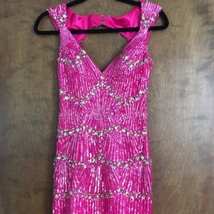Vienna Short Hot Pink Homecoming Dress